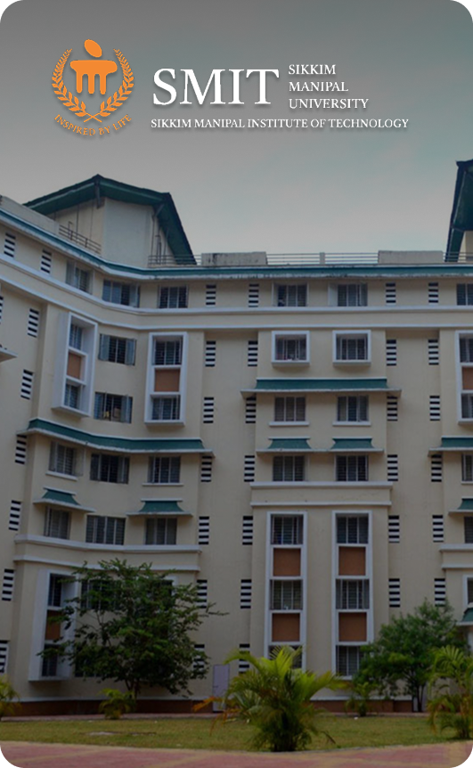 Sikkim Manipal Institute of Technology building with SMIT logo overlay in top left corner